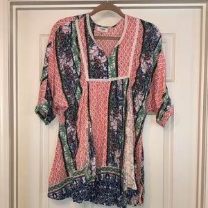 Fun Summer/Spring Floral Top | Umgee | Size L